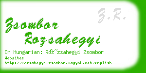 zsombor rozsahegyi business card